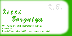 kitti borgulya business card